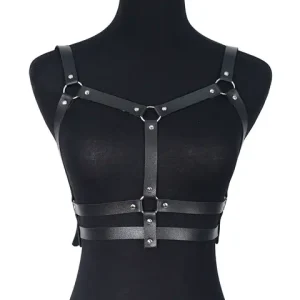 Goth Harness Pu Leather Studded for Women Decor Harness Adjustable Harness Belt Gothic Harness Lingerie Bondage Belt Bangladesh (New)