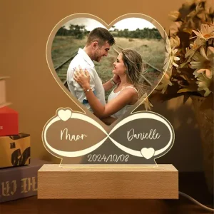 Anniversary Women Men Couples Gifts Custom Photo Love Frame Personalized Acrylic Plaque Valentine s Day Giftware for Him Her Bangladesh (New)