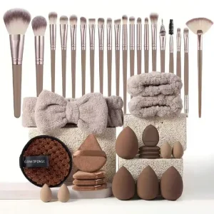 40pc Beauty Tool Combo Set Complete Face Washing And Makeup Tools Kit Bangladesh (New)