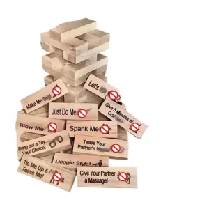 48 PCS Block Tower Game Couple Activities Date Night Ideas Valentine Tumbling Tower Stacking sexx Game For Couples Night Party Bangladesh (New)