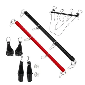 Bondage Sets Metal Spreader Bar PU Leather Handcuffs Ankle Hand Cuffs Holder sexx Toys For Women Men 18 Adults Games sexx Machine Bangladesh (New)