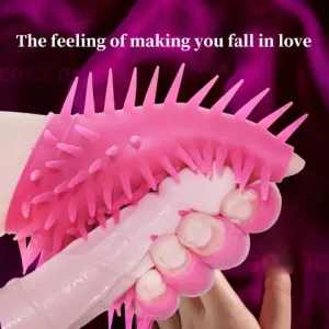 Silicone Peniss Massage sexx Gloves Masturbation Spike Finger Sleeve masturbation massage orgasms couple sexx toys adult sexx toys Bangladesh (New)