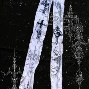 Sissy Punk Stockings for Women Tights Y2k Fetish sexxy Shoopy Bodystocking Harajuku Theights Gothic Lolita Tights With Pattern Bangladesh (New)