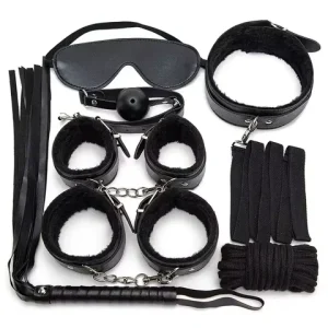 Erotic Bdsm Set sexxy Leather Plush sexx Toys Bondage Kit Handcuffs Feather Blindfold Flirt Exotic Accessories Couples Adult Games Bangladesh (New)