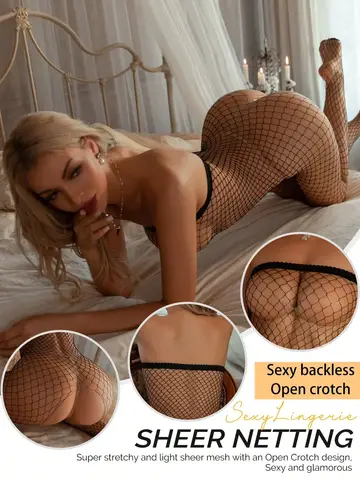sexxy Lingerie Jumpsuit Open Crotch Exposed Breast Bra Mesh Suit Women s Jumpsuit And sexxy Lingerie Set Bangladesh (New)