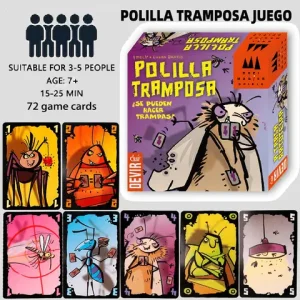 Polilla Tramposa Español Playing Card Game The Cheating Moth Spanish Board Game Juego Cartas Family Games For Party Bangladesh (New)