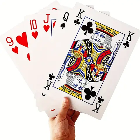 Giant Playing Cards Set 54 Cards 12x17 cm for Large Scale Poker Games 4x Larger Than Standard Decks Party Supplies Bangladesh (New)