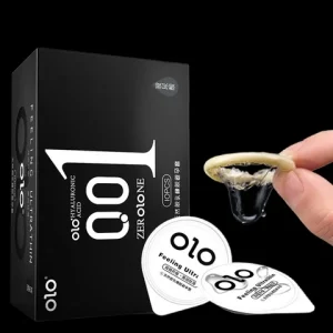 Olo Super Thin Condomss sexx Toys for Men Ejaculation Delay Hyaluronic Acid Condom Ultra Thin Latex Peniss Sleeve sexx Products Bangladesh (New)