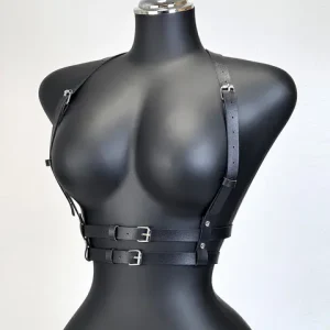 PU Leather Harness Waist Belt Fashion Chest Harness Belts Dresses Party Accessories PU Leather Bra Harness Belt for Women Bangladesh (New)