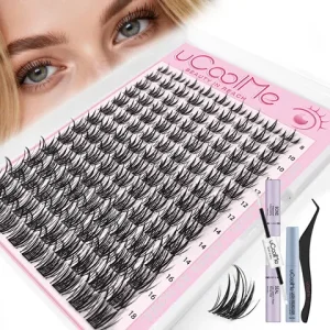 uCoolMe Lashes Cupid Cute Manga Clusters Kit with Bond and Seal Remover Long lasting Waterproof Beginner Friendly Makeup Tool Bangladesh (New)