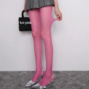 Erotic Hot Pink Pantyhose sheer Thigh High Bodystockings Women s Daily Panty hose sexxy Lingerie Goddess Hosiery out wear medias Bangladesh (New)