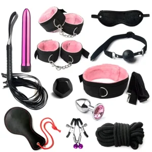 sexx Toys Nylon BDSM Kit Plush sexx Bondage sexx Toys for Women Set Handcuff Exotic sexx Games Whip Nipple Clamp Adult sexxy Toys 18 Bangladesh (New)