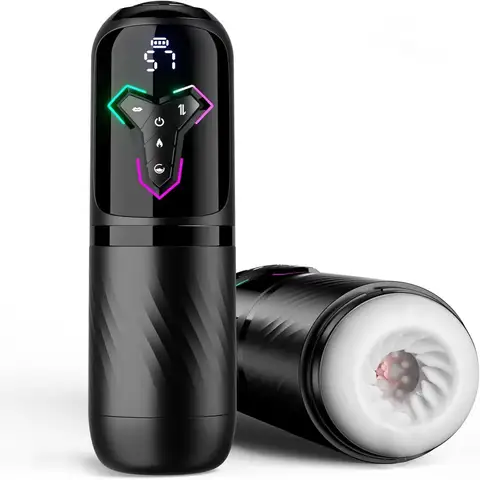 5 IN 1 Automatic Telescopic Male Masturbator Peniss Pump Heated Sucking Vibrating sexx Machines With LCD Display sexx Toys for Men Bangladesh (New)