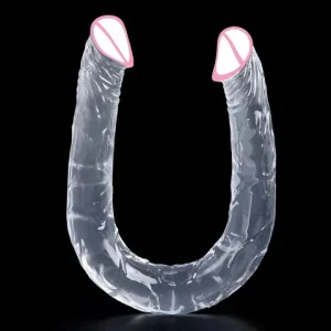 U Shape Double Head Dildo Transparent Dildos Peniss Soft Silicone Vagina Anus Massager Anal plug Gay Adult sexx Toys for Women Men Bangladesh (New)
