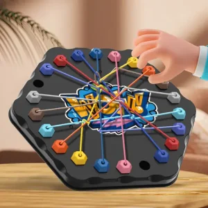Kids Rope Knots Puzzle Board Game Color Line Twisted Connected Ropes Logic Thinking Table Game Parent Child Interactive Toy Bangladesh (New)