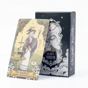 Secret Mirror Tarot 80 Cards Family Gathering Divination Deck English Version Feminine Art Board Game Monochrome 10 3*6CM Bangladesh (New)