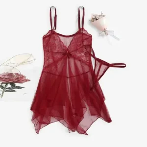 sexxy Lingerie For Fine Women Women S Lace Fluoroscopy Beauty Tulle Elegant Reverie sexxy Lingerie Fantasy Tulle Intimate Set Bangladesh (New)