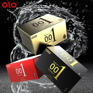 OLO Ultra Thin Dotted Condom 0 01 Feeling Hyaluronic Acid Peniss Sleeve Rubber Latex for Ejaculation Delay Intimate sexx Toy Bangladesh (New)