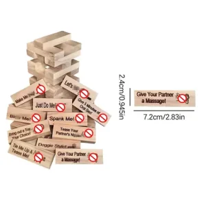 48PCS Block Tower Game Couple Activities Date Night Ideas Valentine Tumbling Tower Stacking Blocks sexx Game For Adults Couples Bangladesh (New)