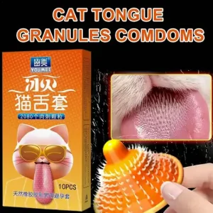 Ice And Fire Cat Tongue Condom With Multi Particle Condom Set Of 10 Convex Point Passionate Pleasure Condom Bangladesh (New)