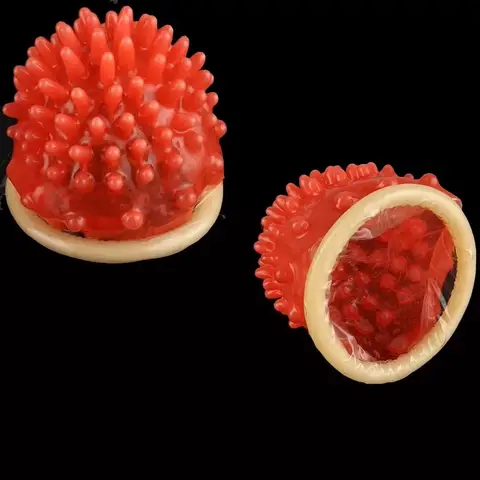 Coral Ultra Thin Condom sexx Toys For Men Dotted Spike Latex Vaginal Stimulation Massage Condomss Peniss Sleeve Adults sexx Products Bangladesh (New)