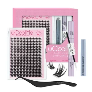 uCoolMe Lashes Fairy Bloom Manga Clusters Kit with Bond and Seal Remover Long lasting Waterproof Anime Fluffy Lashes Extension Bangladesh (New)
