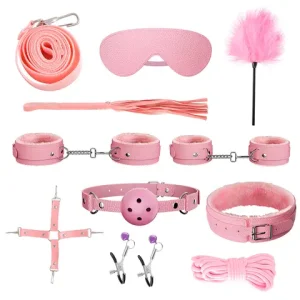Bdsm Bondage Set Restraint Adult Game Handcuff Neck Collar Wrist Mouth Gag Strap Fetish SM sexx Toys for Woman Couples Product Bangladesh (New)