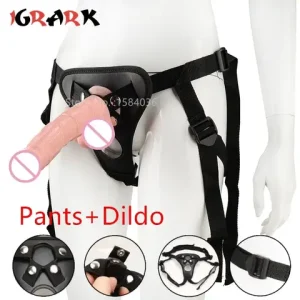sexxy Leather Panties Bondage Strapon Chastity Pants With Peniss Dildo Set Body Harness Couples Flirting sexx Toys for Women Men 18 Bangladesh (New)