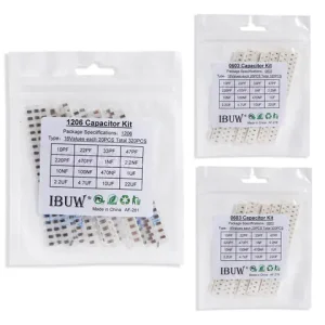 16values*20pcs=320pcs 0603 0805 1206 SMD Capacitor assorted kit component diy samples kit new and original Bangladesh (New)
