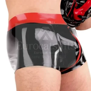 Latex Men s Rubber Shorts with Crotch Zipper Underwear Bodysuit Fetish Wear Ensemble Bangladesh (New)