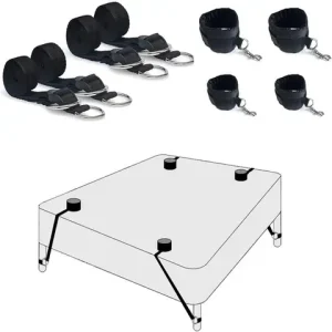 SM Bed Restraint Bed BDSM Kit Set sexx Toy Handcuffs Ankle Cuff Slave Bondage Rope sexxual Handcuffs Adult sexx Game Strap sexxtoy Bangladesh (New)