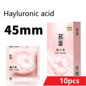 Ultra Thin Condom for Men 45mm Natural Latex Peniss Sleeves 10pcs Hyaluronic Acid Lubricant Condomss sexx Toys Safe Contraception Bangladesh (New)