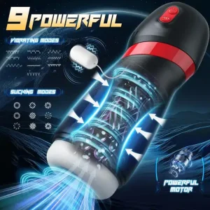 Male Masturbator 9 Sucking Vibrating Modes Blowjob sexx Toys App Control Peniss Pump 3D Textured Sleeve Pocket Pussyy for 18 Men Bangladesh (New)