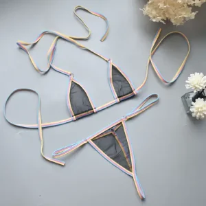 Women s Lingerie Set Sheer Mesh Design Bikini Thong Comfort Stylish Nightwear Underwear for Women Available in 6 Colors S XL Bangladesh (New)