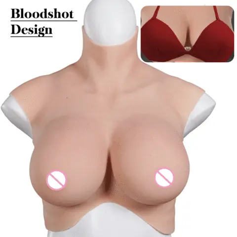 Dokier Crossdressing Realistic Bloodshot Silicone Breast Forms Fake Boobs Tits Shemale Transgender Sissy Drag Queen Cosplay Bangladesh (New)