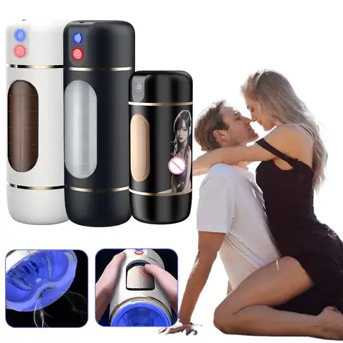 Male Masturbator Cup Manual/Automatic Rotating Modes Pocket Pussyy Peniss Blowjob Machine sexx Toy For Men Adult Supplies Bangladesh (New)