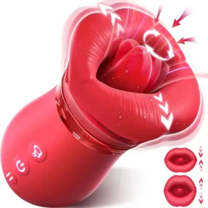 Rose Mouth Shaped Licker Vibratorr Clitoral Nipple Auto Tongue Licking Sucker Stimulator G Spot Clit Masturbate sexx Toy for Women Bangladesh (New)