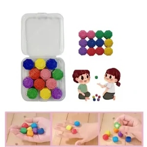 6Pcs/box Korea Traditional Play Game Gonggi Jack Stone Pebbles Set Exercise Colorful Fun Stress Relief Toy Bangladesh (New)