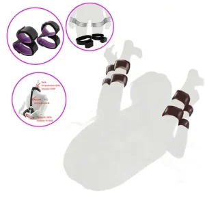 Adult SM sexx Restraint Handcuffs Slave Tools Bdsm​ No Vibrators sexxy Wrist To Ankle Cuffs Open Leg Hand Toys Bondage For Couple Bangladesh (New)