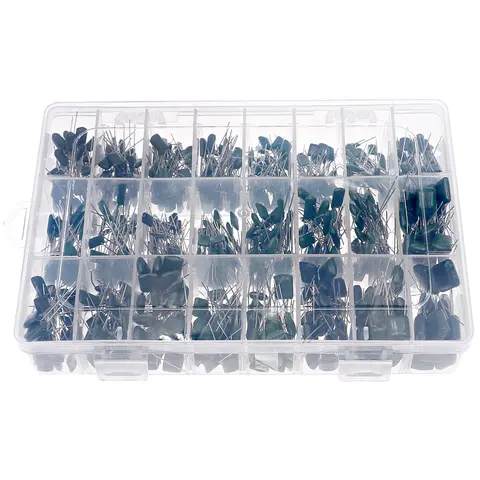 660pcs 24Value 100V Polyester Film Capacitor Assorted Mixed Box kit 2A221 2A222 2A472 2A102 Bangladesh (New)