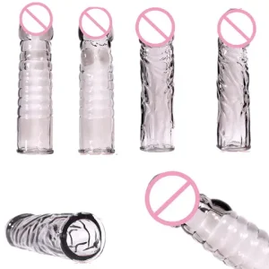 Peniss Extender Cock Rings Delay Ejaculation Reusable Peniss Condomss Dick Sleeve Silicone Glans Vagina Massager sexx Toys For Men Bangladesh (New)