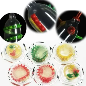 3BOX/SET Vibratorr Sleeve Sensitive Orgasm Natural Latex Condomss Dotted Ribbed Clit Stimulate Vaginal Ultra Thin sexx Toy for man Bangladesh (New)