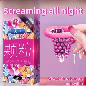 Large Pellet Condomss Lubricated Ultra Thin Condones For Men Particle Long Lasting Couple sexx Orgasm Peniss Sleeve Adult products Bangladesh (New)
