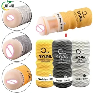 Manual Male Masturbator Soft Rubber Anal Vagina Mouth Sucking Snail Climax Plane Cup Peniss Trainer Erotic sexx Toys for Men Adult Bangladesh (New)