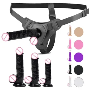 Strapon Dildo for Women Suction Cup Realistic Strap On Dildo Huge Peniss Belt sexxual Harness Strap On Anal sexx Toy for Lesbian Bangladesh (New)