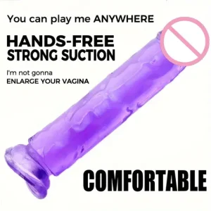 1PCS Unisexx Soft Silicone Anal Plug with Strong Suction Cup Hands Free G Spot Simulation Silicone Dildo for Adult Entertainment Bangladesh (New)