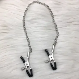 1 Pair Nipple Clamp with Chain Nipple Clips BDSM toy Kink Fetish Erotic wear Body Clamps Bondage nipple clamp Bangladesh (New)