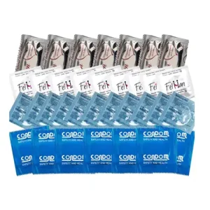50/100pcs Ultra Thin Condom 52mm Width Hyaluronic Acid Lubrication Peniss Sleeves Contraception Supplies Adults Safer sexx Toy Bangladesh (New)